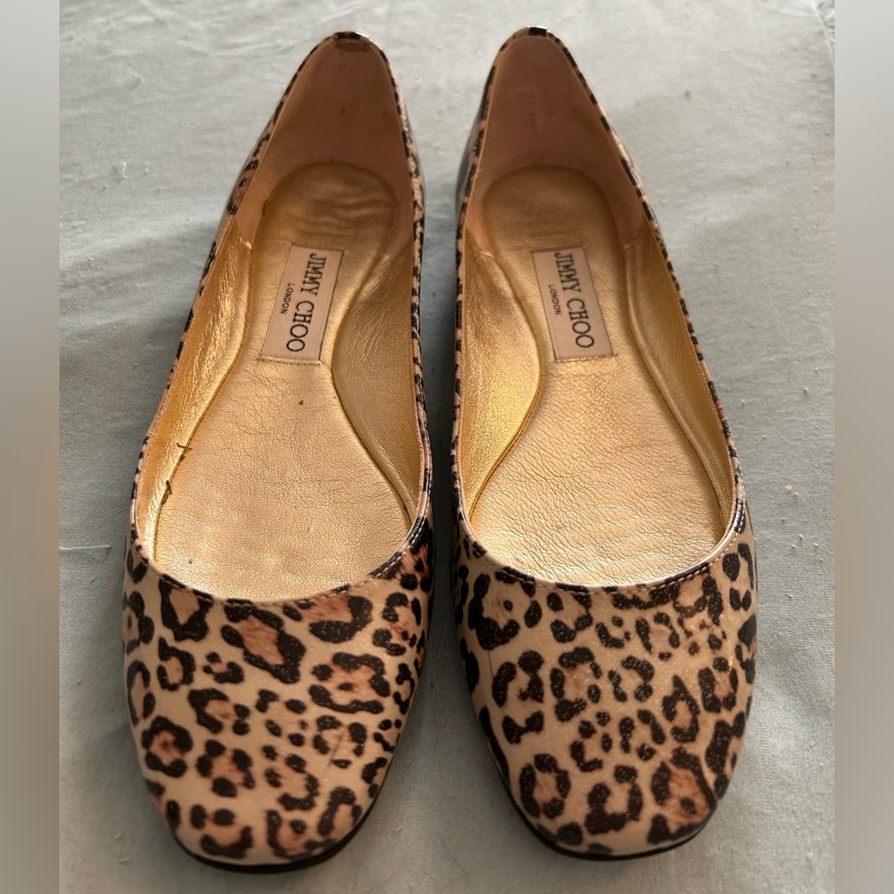*SOLD* Jimmy Choo Animal Print Ballet Flats